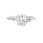 Oval Lab Grown Diamond Engagement Ring in White Gold (2 Ct Center)