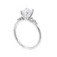 Oval Lab Grown Diamond Engagement Ring in White Gold (2 Ct Center)