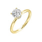 Round Hidden Halo Lab Grown Diamond Engagement Ring in Yellow Gold (2 Ct Center)