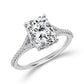 Above Love Star Cushion Lab Grown Diamond Engagement Ring in White Gold (3 1/4 Ctw)