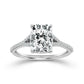 Above Love Star Cushion Lab Grown Diamond Engagement Ring in White Gold (3 1/4 Ctw)
