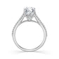 Above Love Star Cushion Lab Grown Diamond Engagement Ring in White Gold (3 1/4 Ctw)