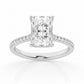 Radiant Hidden Halo Lab Grown Diamond Engagement Ring in White Gold (3 1/2 Ctw)