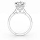 Radiant Hidden Halo Lab Grown Diamond Engagement Ring in White Gold (3 1/2 Ctw)