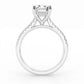 Emerald Hidden Halo Lab Grown Diamond Engagement Ring in White Gold (3 1/2 Ctw)