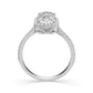 Elongated Cushion Cut Lab Grown Diamond Halo Engagement Ring in White Gold (3 3/8 Ctw)
