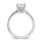 1 1/2 Carat Round Lab Grown Diamond Solitaire Engagement Ring in 14 Karat White Gold