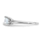 1 1/2 Carat Round Lab Grown Diamond Solitaire Engagement Ring in 14 Karat White Gold