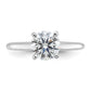 1 1/2 Carat Round Lab Grown Diamond Solitaire Engagement Ring in 14 Karat White Gold