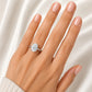 4 Carat Oval Solitaire Lab Grown Diamond Engagement Ring in 14 Karat White Gold