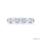 Platinum JB Star 2 3/5 Carat Emerald and Oval Cut Diamond Wedding Band
