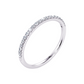 1/7 Ctw Classic Micro Pave Diamond Wedding Band in 14 Karat White Gold