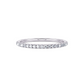 1/7 Ctw Classic Micro Pave Diamond Wedding Band in 14 Karat White Gold