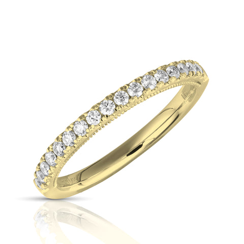 Lab Grown Diamond Wedding Band in 14 Karat Yellow Gold (1/3 Ctw)