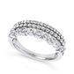 3 Row Diamond Band in White Gold
