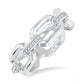 1/20ctw Bold Open Link Diamond Ring in Sterling Silver