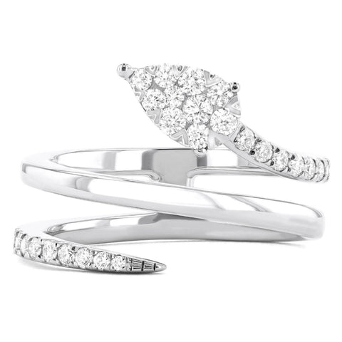 Robert Irwin Couture Fiori Pear Wrap Fashion Ring