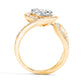 Couture Fiori Pear Avant-Garde Cocktail Ring