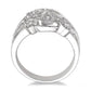 Silver Heart Shape Diamond Fashion Ring