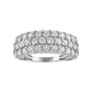 3 Row Lab Grown Diamond Fashion Band in Sterling Silver (5 Ctw)