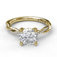14 Karat Yellow Gold Fana 1/10 Carat Diamond Twist Engagement Ring Setting
