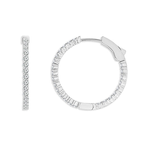 Lab Grown Diamond Hoop Earrings (1 Ctw)