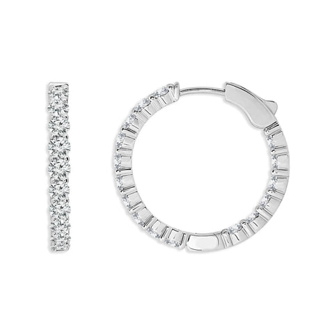 Lab Grown Diamond Hoop Earrings (3 Ctw)