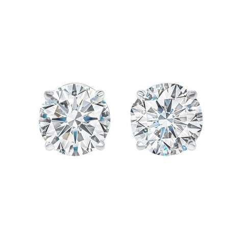 1/2 Ctw Round Diamond Stud Earrings in 14 Karat White Gold