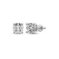 4 Prong Round Lab Grown Diamond Stud Earrings in White Gold (3/4 Ctw)