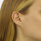 Round Lab Grown Diamond Stud Earrings in 14 Karat White Gold (3/4 CTW)