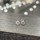 Round Lab Grown Diamond Stud Earrings in 14 Karat White Gold (3/4 CTW)