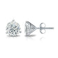 Martini Set Natural Diamond Stud Earrings in 14 Karat White Gold (2 CTW)