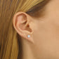 Martini Set Natural Diamond Stud Earrings in 14 Karat White Gold (2 CTW)