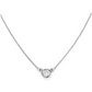 14K White Gold Bezel-Set Diamond Solitaire Necklace - 3/8ct, G, SI1