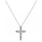 14k White Gold 1.00ctw Diamond Cross Pendant