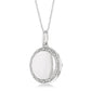 1/10 Ctw Circle Shape Round Cut Diamond Keepsake Locket Pendant With Chain in Sterling Silver