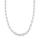 Silver Bold Rectangular Shape Link Diamond Necklace