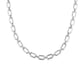 Silver Bold Rectangular Shape Link Diamond Necklace