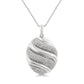 Silver Bold Ribbed Diamond Fashion Pendant