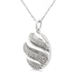 Silver Bold Ribbed Diamond Fashion Pendant