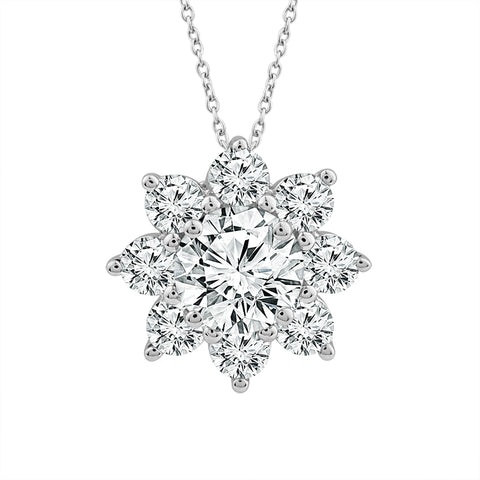 Above Love Star Lab Grown Diamond Pendant in White Gold (1 5/8 Ctw)