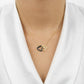 10 Karat Yellow Gold Black Diamond Heart and Paw Necklace (0.05 Ctw)