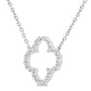 Silver Clover Petite Diamond Fashion Pendant
