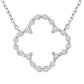Silver Clover Petite Diamond Fashion Pendant