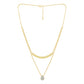 Goldora Diamond Pear Shape Drop and Bar Pendant in 14 Karat Yellow Gold (3/8 Ctw)