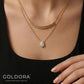 Goldora Diamond Pear Shape Drop and Bar Pendant in 14 Karat Yellow Gold (3/8 Ctw)