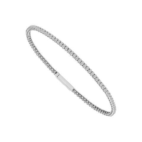 3/4 Ctw Diamond Tennis Bracelet in 14 Karat White Gold