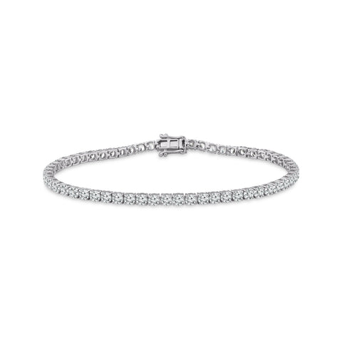 Lab Grown Diamond Tennis Bracelet in 10 Karat White Gold (5 Ctw)