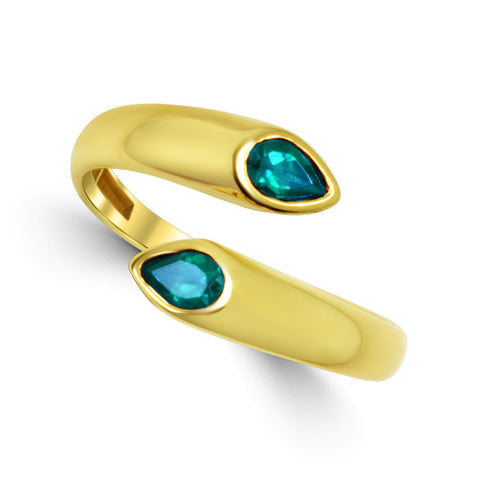 Bezel Set Blue Topaz Fashion Ring in Yellow Gold