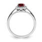 Created Ruby and Diamond Ring in 10 Karat White Gold